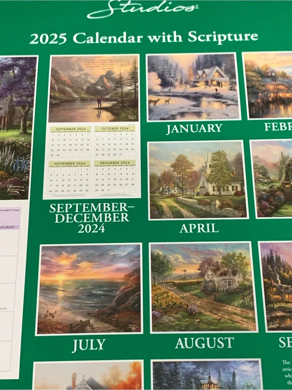 Thomas Kinkade Studios 2026 Deluxe Wall Calendar - Clean & No Writing